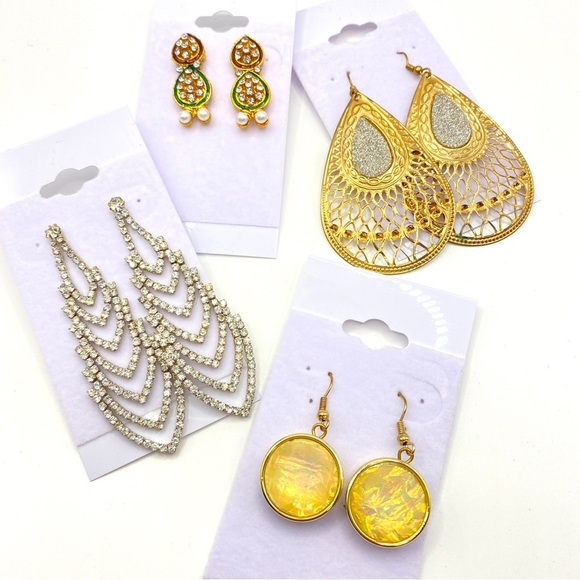 Fancy Fashion Earring Bundle of Four Pairs - Picture 2 of 7